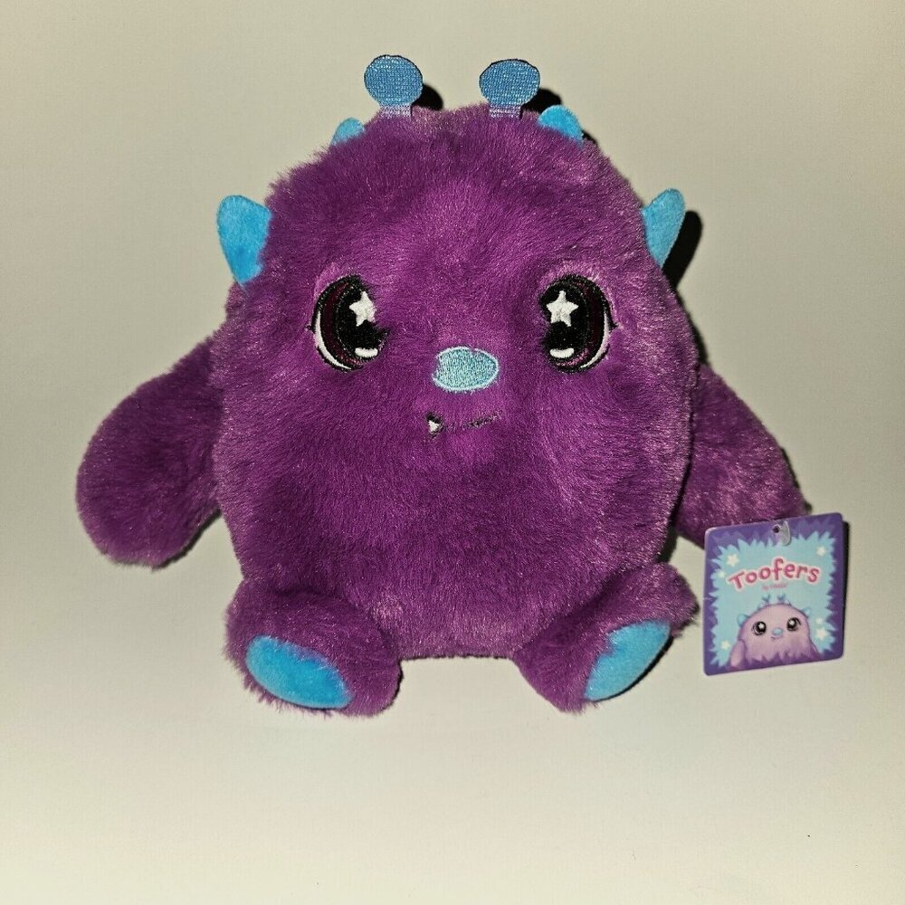 Toofers by Fiesta Purple Monster Plush SOFT 6" Stuffed Animal Toy Sewn Eyes wTAG